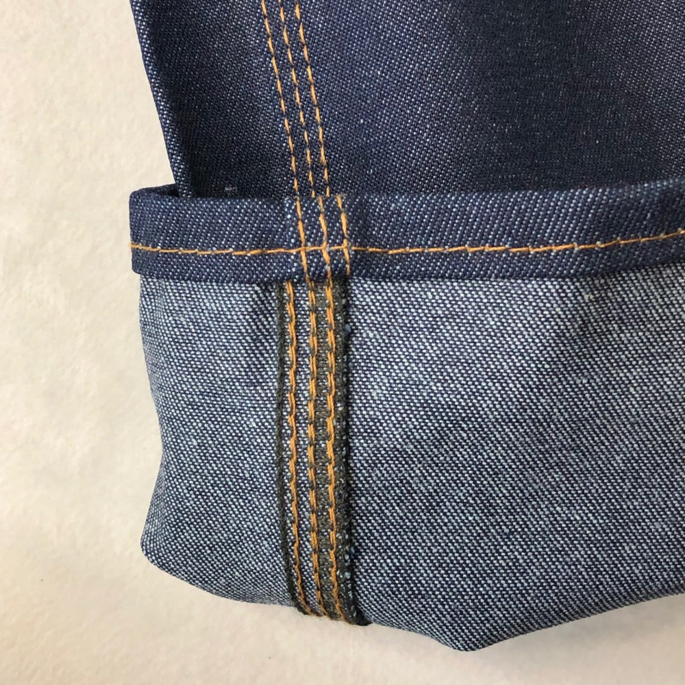 VTG Round House Carpenter Jeans Mens 33x33 USA Made Raw Denim Deadstock Workwear - Picture 15 of 16